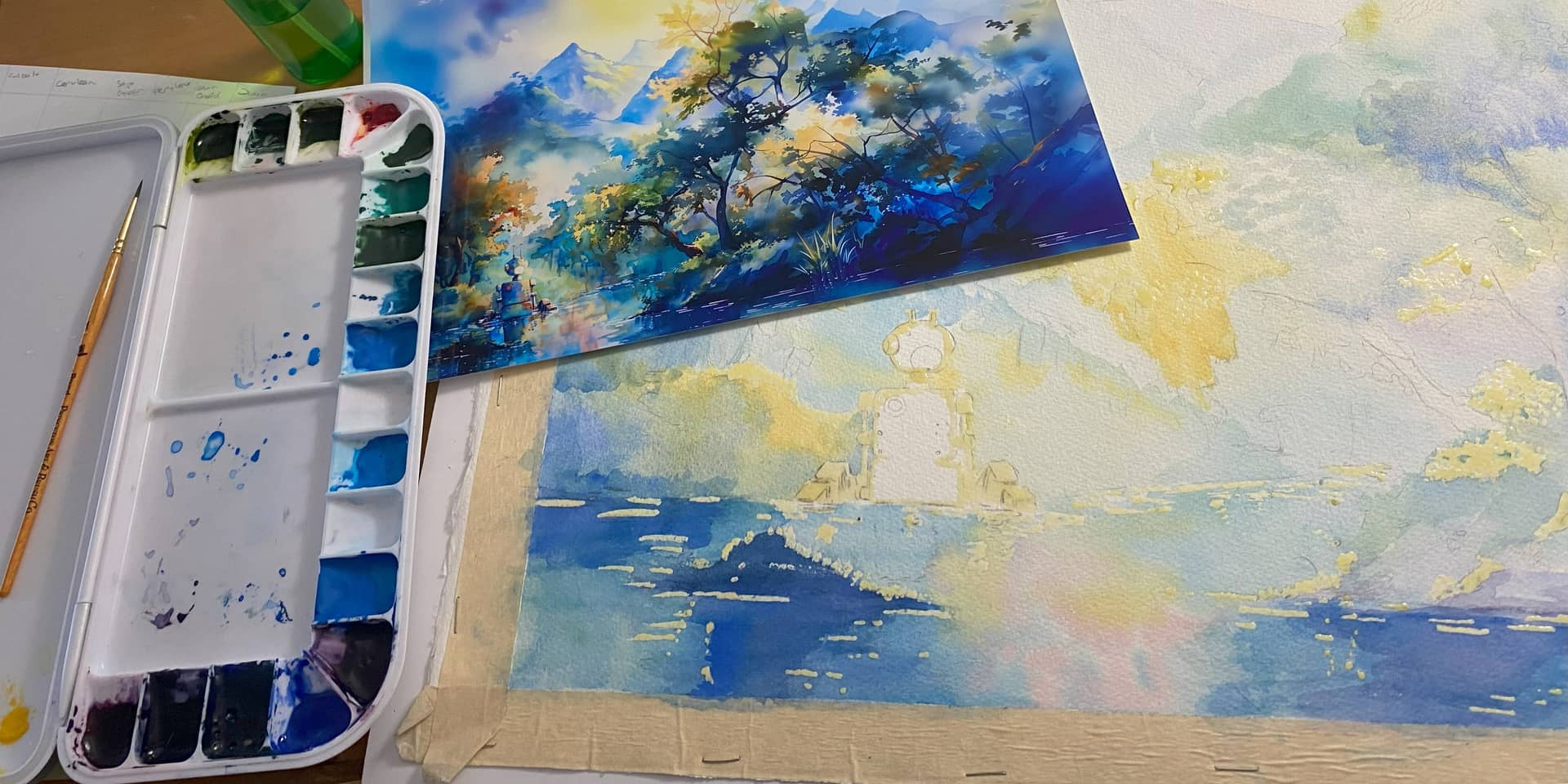 Artistic representation of technology and nature intertwined